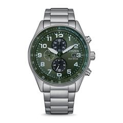 Herren Chronograph mit Eco-Drive aus Edelstahl