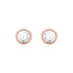 Diamantohrstecker für Damen aus 585er Roségold