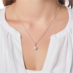 Schmuck Ketten Perlenketten silberkette mit perlen 