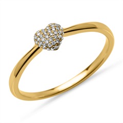 Ring 45 Diamanten 0.10 ct hart 18 karaat geelgoud