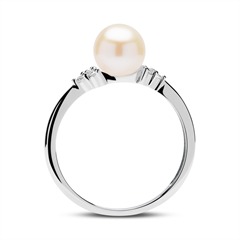 🦚 585er Weißgold Ring Diamanten...