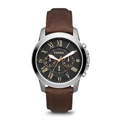 4051432528675 - Chronograph FOSSIL GRANT FS4813 Armbanduhren braun Herren Hochzeitsmode Quarzuhr Armbanduhr Herrenuhr Stoppfunktion 1224-Std-Anzeige