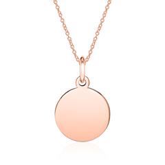 Dames ketting met cirkel hanger in rose goud