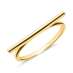 Staafvormige ring in 9k goud