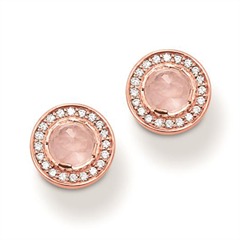 Stud oorbellen light of luna roze