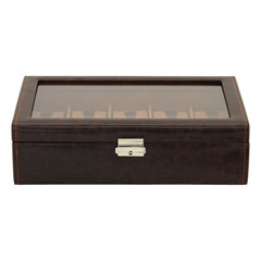 1002935400008 - Uhrenbox braun cognac für 10 Uhren