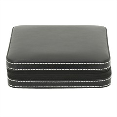 1003033100005 - Etui für Manschettenknöpfe in schwarz Leder