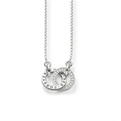 4051245226447 - Collier THOMAS SABO TOGETHER FOREVER  KE1488-051-14-L45V Halsketten Gr 45 Silber 925 (Sterlingsilber) bunt (silberfarben weiß weiß) Damen Colliers mit Zirkonia (synth)