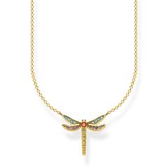 Dames ketting dragonfly small in sterling zilver 925 gold plated