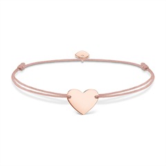 Armband hart zilver rosé