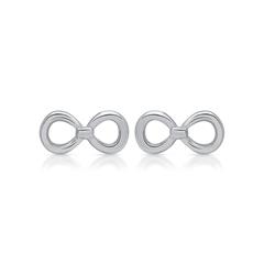 Stud oorbellen 925 sterling zilver infinity teken