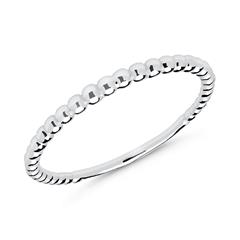 Ring in sterling zilver met stippenpatroon