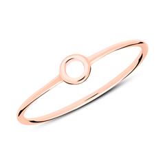 Ring cirkel in roségoud verguld sterlingzilver