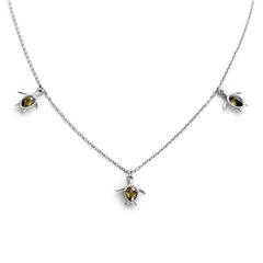 Schildpad ketting voor dames in roestvrij staal met Zirkonia cubic