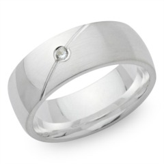 Ring 925er Silber mit Zirkonia in 6,5mm  - Onlineshop The Jeweller
