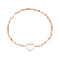 Roségoud verguld 925 zilveren hart armband Zirkonia