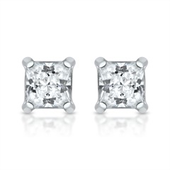 Stud oorbellen 925 sterling zilver Zirkonia