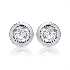 Moderne stud oorbellen 925 sterling zilver Zirkonia