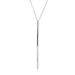 925 sterling zilveren ketting met Zirkonia