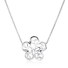 Bloemen ketting in 925 sterling zilver