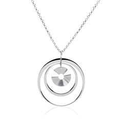 Ketting en cirkelhanger van 925 sterling zilver