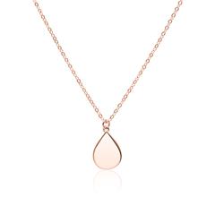 Ketting druppels voor dames in 925 sterling zilver, roségoud verguld