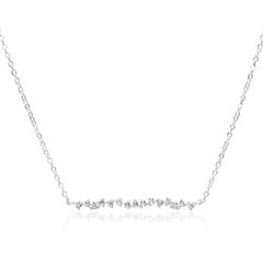 Dames ketting van 925 sterling zilver met Zirkonia stenen