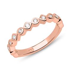 Roségoud vergulde 925 sterling zilveren ring Zirkonia