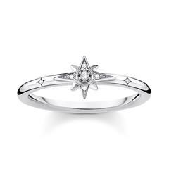 1004722500007 - Stern Ring für Damen aus 925er Silber mit Zirkonia