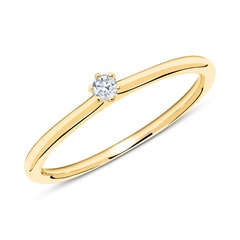 18k gouden verlovingsring met Diamant 0.05 ct.