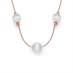 Ketting parels macari rosé