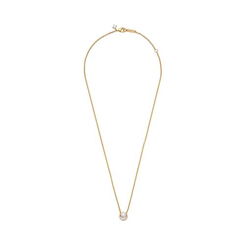 Ladies' Necklace With Cubic Zirconia, Ip Gold