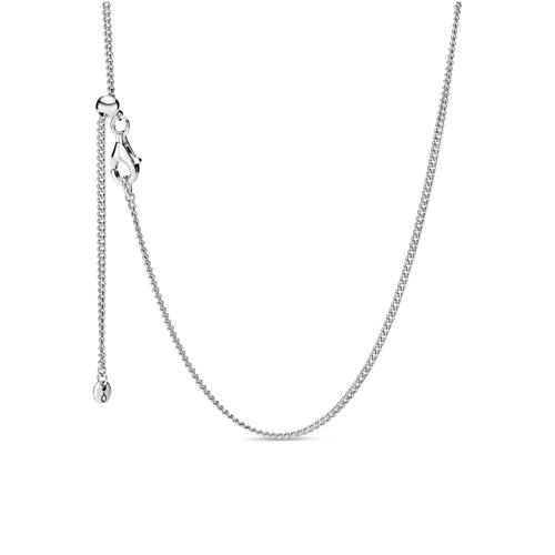 Curb Chain Necklace For Ladies In 925 Silver