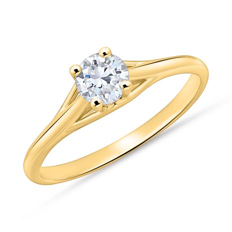 Brilladia 750 Gold Engagement Ring With Diamond VR0499-18KGSL