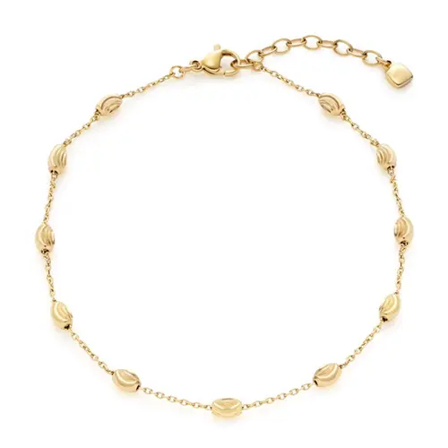 Arisa ciao anklet for ladies in gold-plated stainless steel