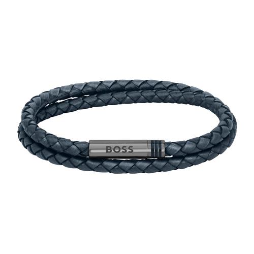 Boss Galen Men's Bracelet In Leather And Stainless Steel 1580423