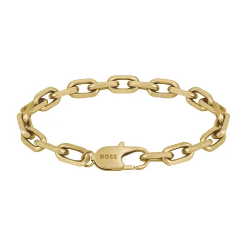 Kane link bracelet for men in stainless steel, IP gold