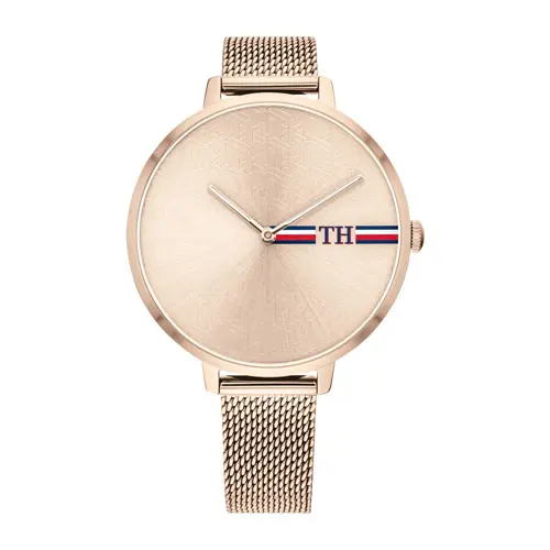 Reloj de pulsera de mujer en acero inoxidable, oro rosado IP