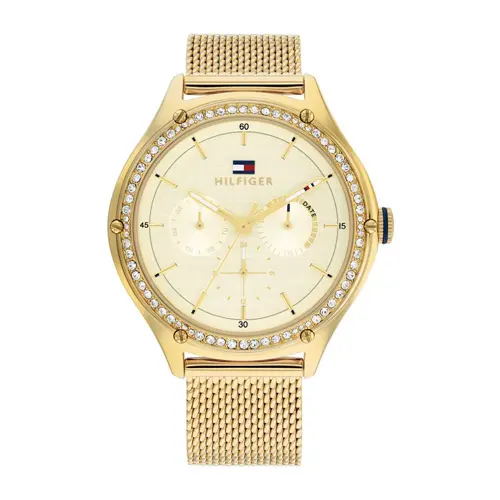Lexi Ladies watch in gold-plated stainless steel with crystals