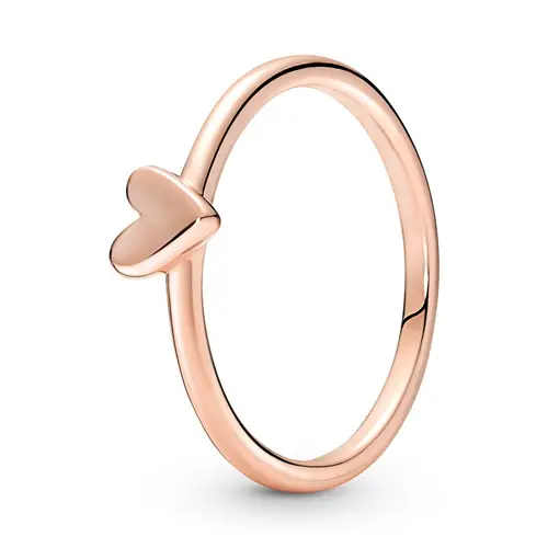 Anillo corazón para mujer, rosa