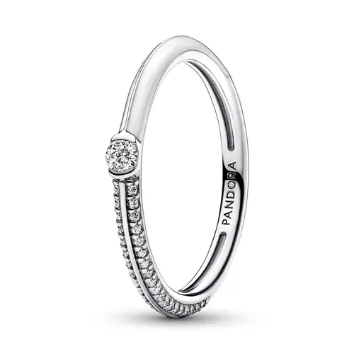 ME ring for ladies in 925 sterling silver with zirconia