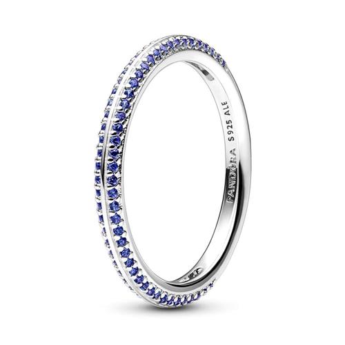 ME Ladies ring in sterling silver with blue crystals