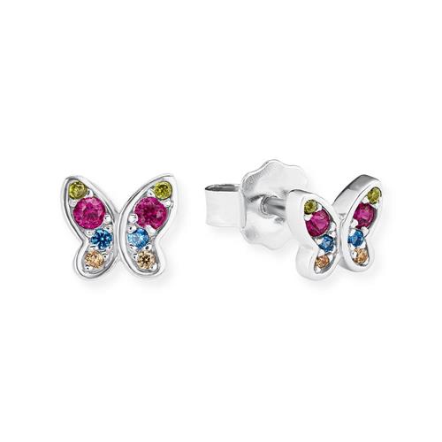 925 pendientes de plata de la mariposa para las niñas