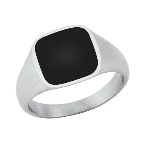 Stainless steel signet ring for men