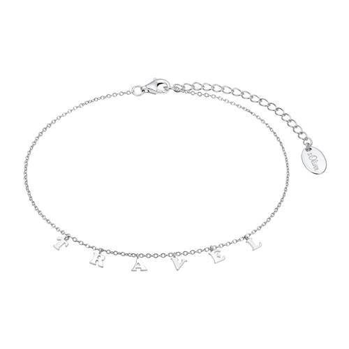 Anklet for ladies with travel lettering