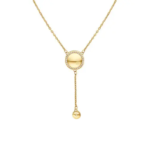 Necklace dressed up made of gold-plated stainless steel, engravable