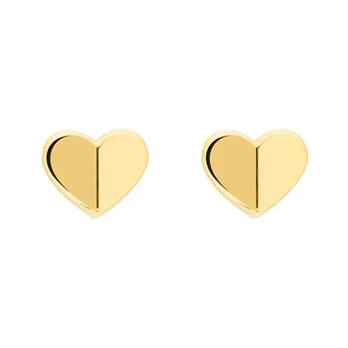 Ladies stud earrings dressed up by tommy hilfiger made of stainless steel, gold plated