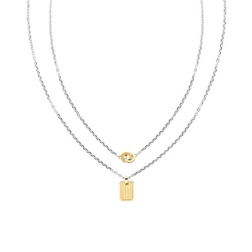 Layers necklace for ladies in stainless steel, engravable
