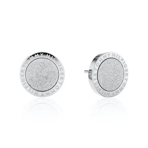 Dust ear studs for ladies in stainless steel, diamond cut