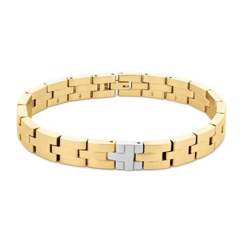 Dressed up for men bracelet in gold plated stainless steel